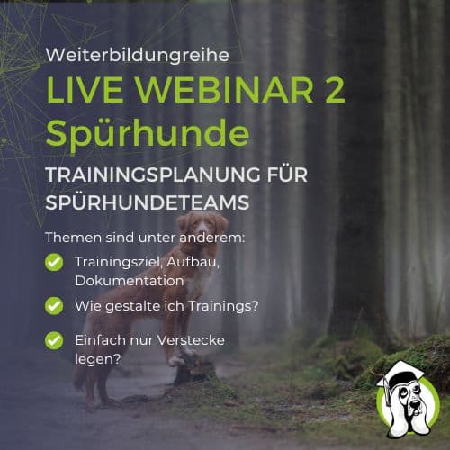 Spürhunde Webinar 2 - Trainingsplanung für Spürhunde Teams